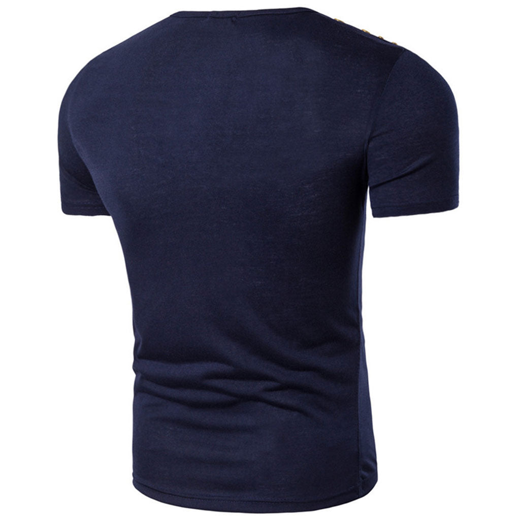 Men's Short Sleeve Crew Neck Tee Running Traning T-Shirt LANBAOSI