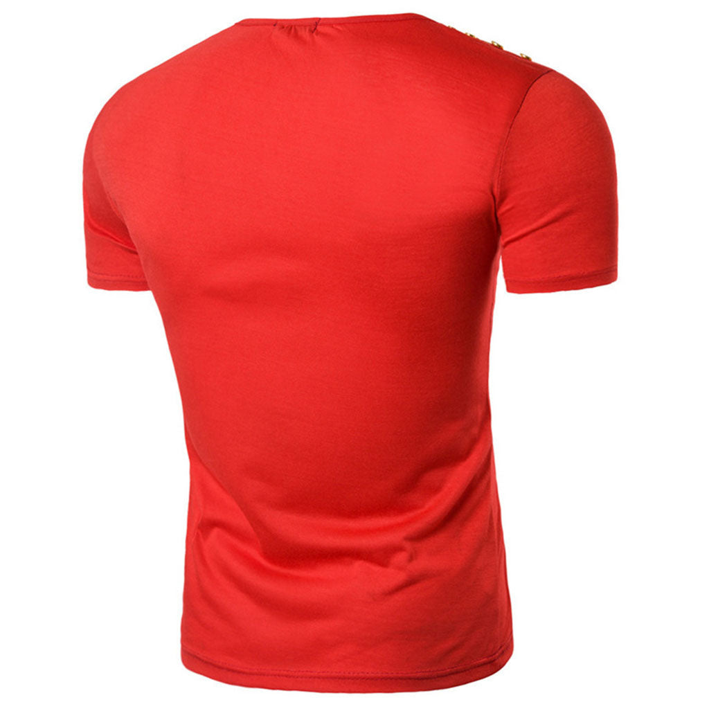 Men's Short Sleeve Crew Neck Tee Running Traning T-Shirt LANBAOSI