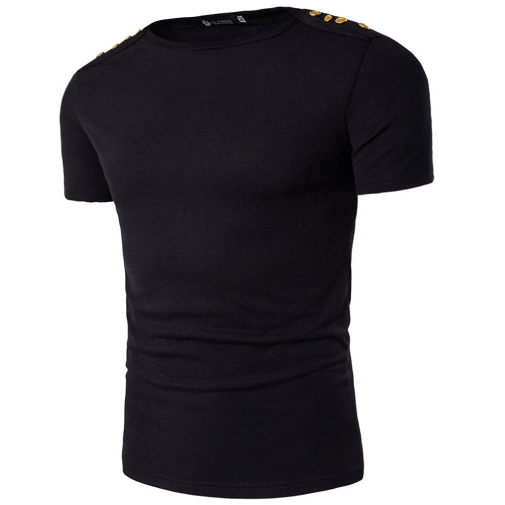 Men's Short Sleeve Crew Neck Tee Running Traning T-Shirt LANBAOSI