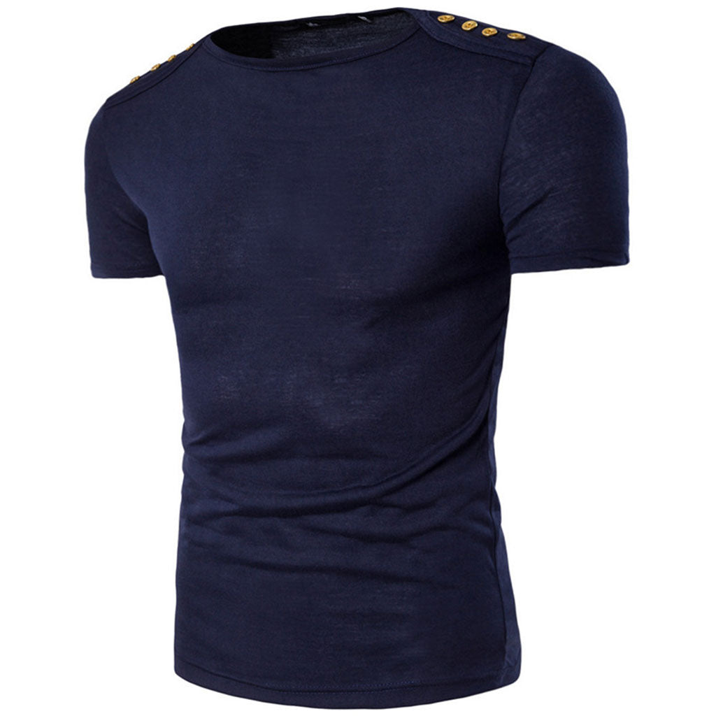 Men's Short Sleeve Crew Neck Tee Running Traning T-Shirt LANBAOSI