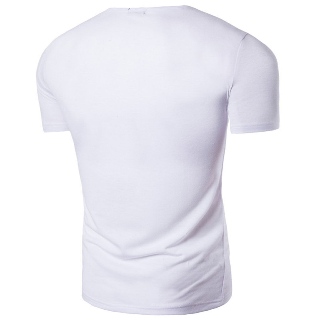 Men's Short Sleeve Crew Neck Tee Running Traning T-Shirt LANBAOSI