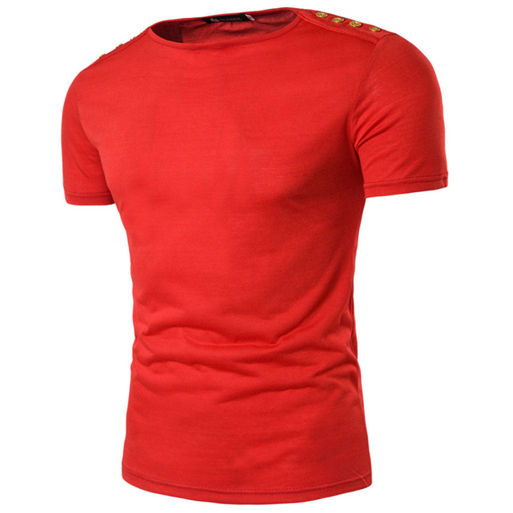 Men's Short Sleeve Crew Neck Tee Running Traning T-Shirt LANBAOSI