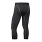 Mens 3/4 Compression Leggings Capri Running Tights Football Pants Yoga Gym Baselayer for Workout Training LANBAOSI