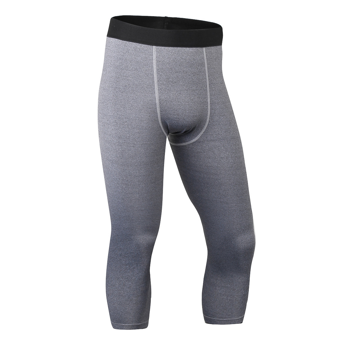 Mens 3/4 Compression Leggings Capri Running Tights Football Pants Yoga Gym Baselayer for Workout Training LANBAOSI