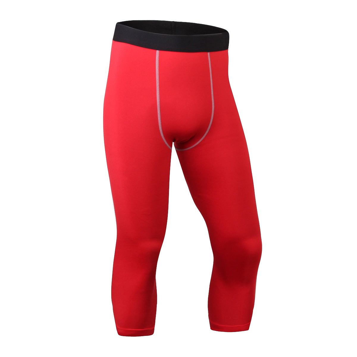 Mens 3/4 Compression Leggings Capri Running Tights Football Pants Yoga Gym Baselayer for Workout Training LANBAOSI