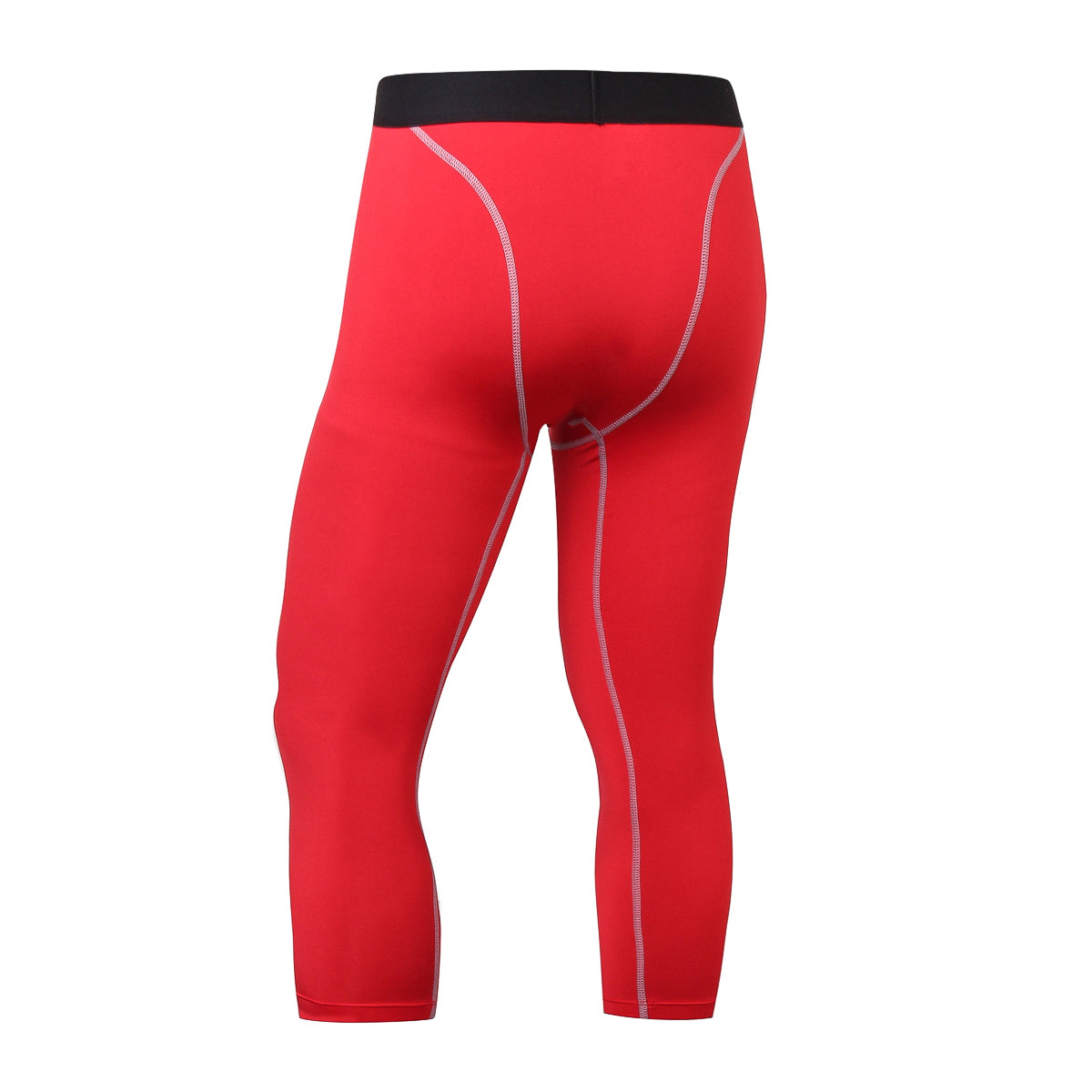 Mens 3/4 Compression Leggings Capri Running Tights Football Pants Yoga Gym Baselayer for Workout Training LANBAOSI