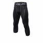 Mens 3/4 Quick Dry Compression Pants Athletic Running Tights Leggings Workout Baselayer LANBAOSI