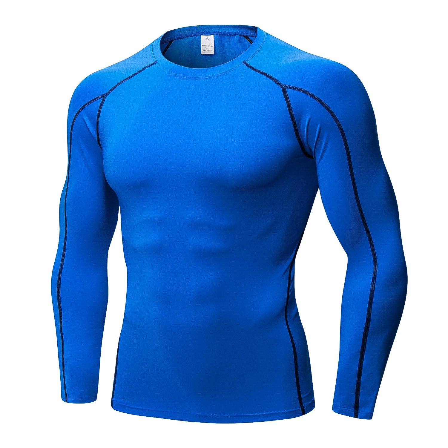 Mens Athletic Compression Shirts Running Long Sleeve T-shirt Sports Base Layer LANBAOSI