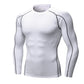 Mens Athletic Compression Shirts Running Long Sleeve T-shirt Sports Base Layer LANBAOSI