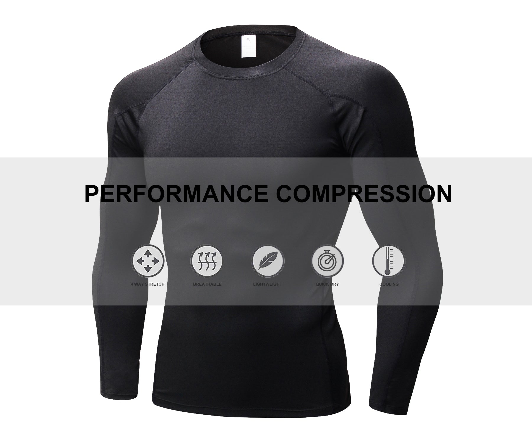 Athletic long best sale sleeve shirts mens