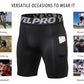 Mens Athletic Compression Shorts with Pocket Quick Dry Running Underwear LANBAOSI