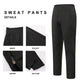 Mens Athletic Sweatpants with Pockets Workout Running Tapered Zipper Pants LANBAOSI