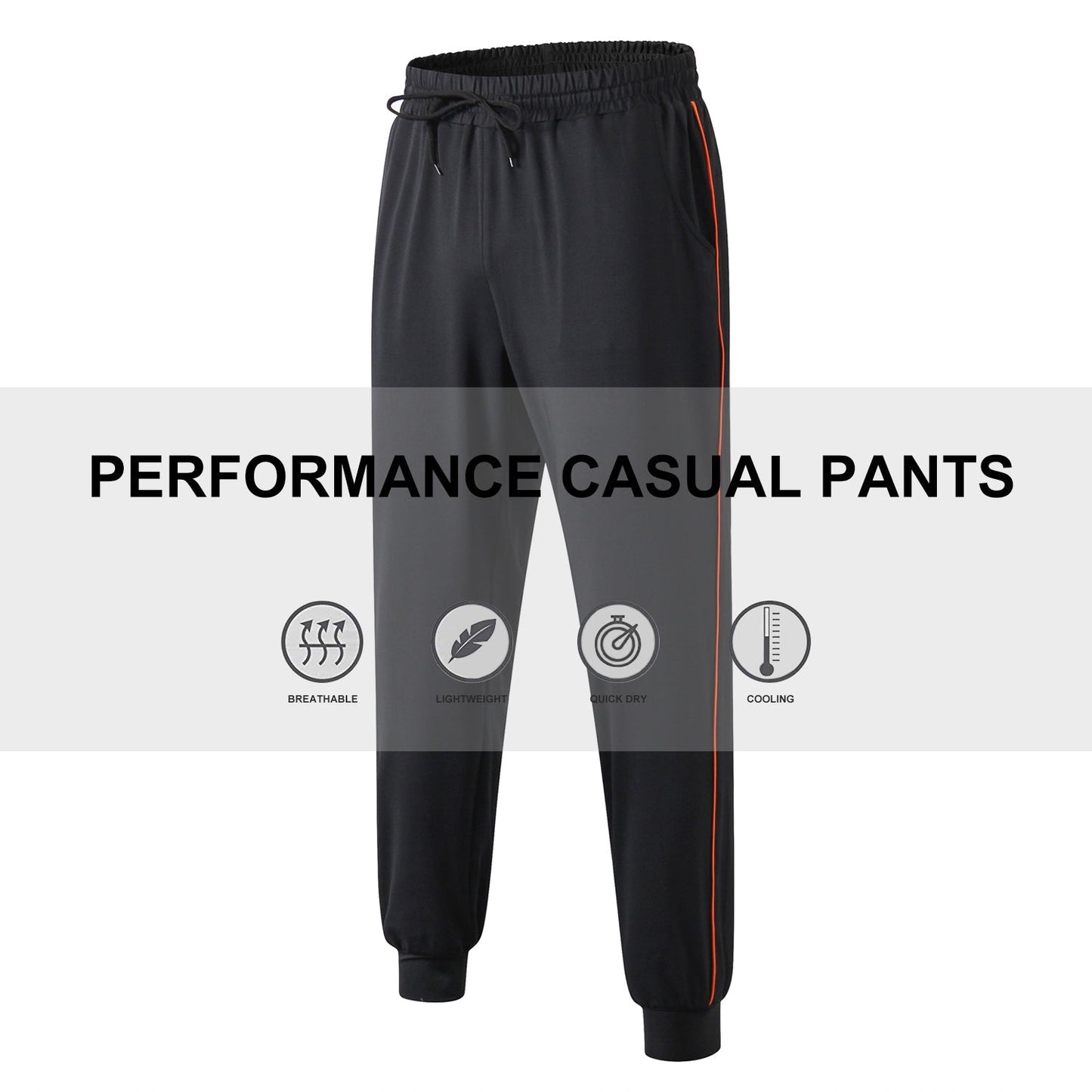Mens Casual Sweatpants with Pockets Elastic Waist Drawstring Pants for Athletic Jogging Running LANBAOSI