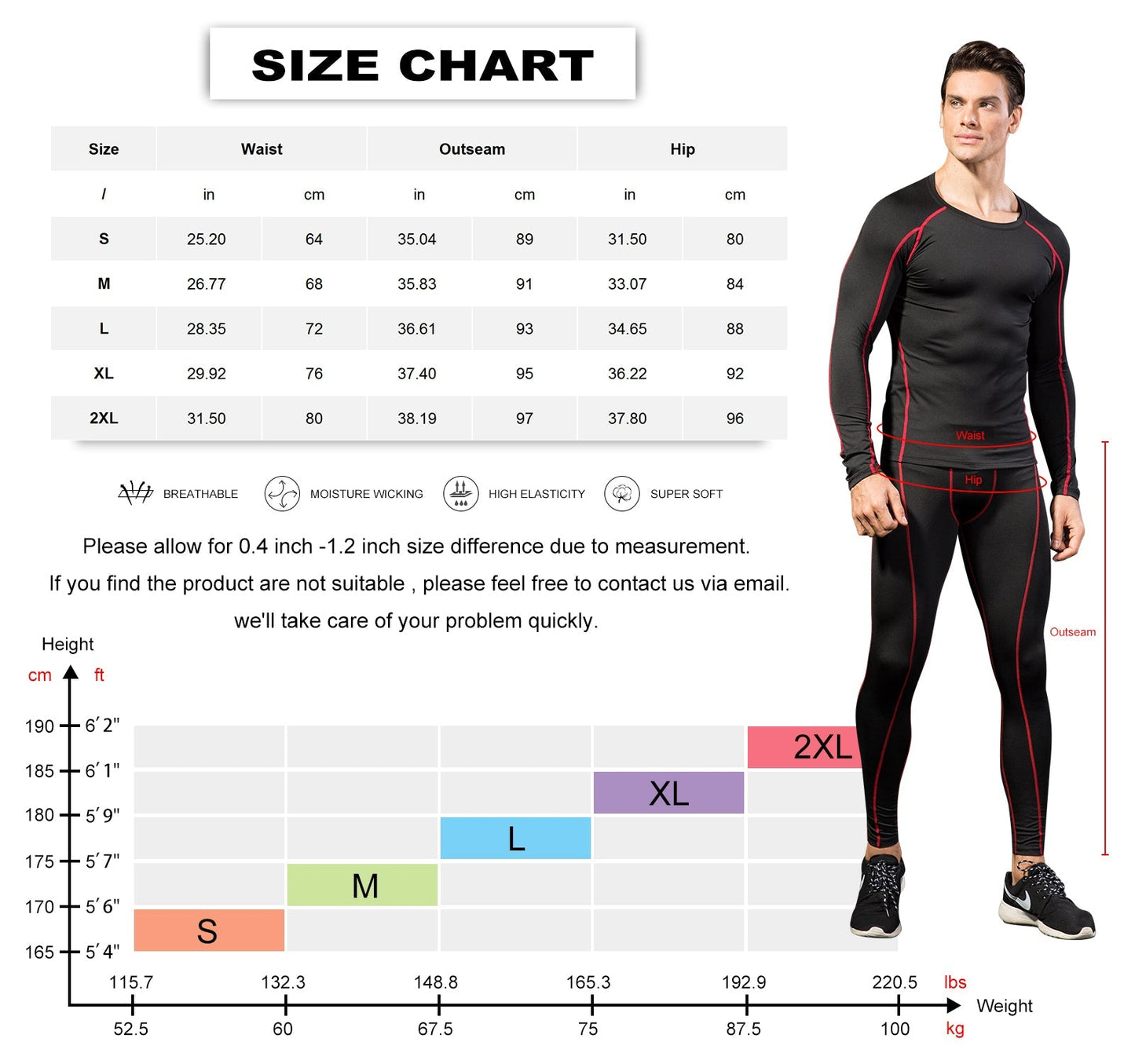 Mens Compression Leggings Workout Pants Running Tights Gym Yoga Clothes LANBAOSI