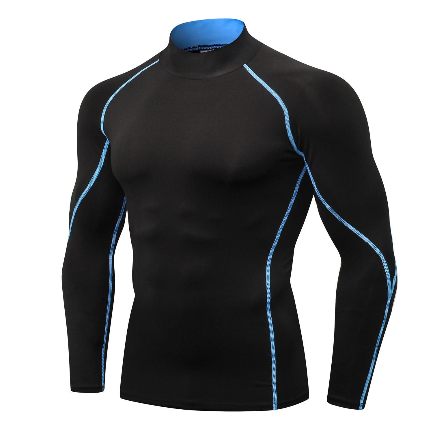 Mens Compression Long Sleeve Shirts Thermal Mock Neck Winter