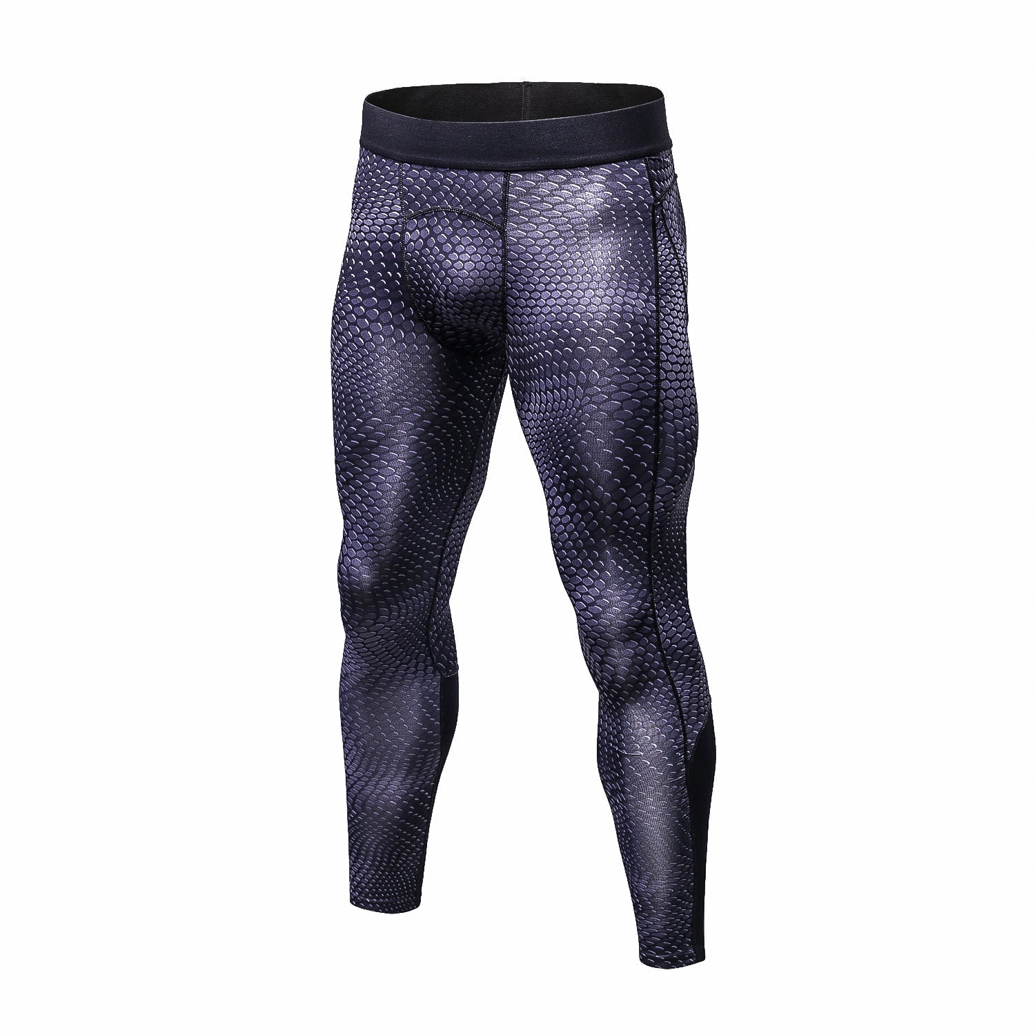 Mens Compression Pants 3D Snake Skin Printed Running Tights Quick Dry Performance Workout Leggings Yoga Gym Base Layer LANBAOSI
