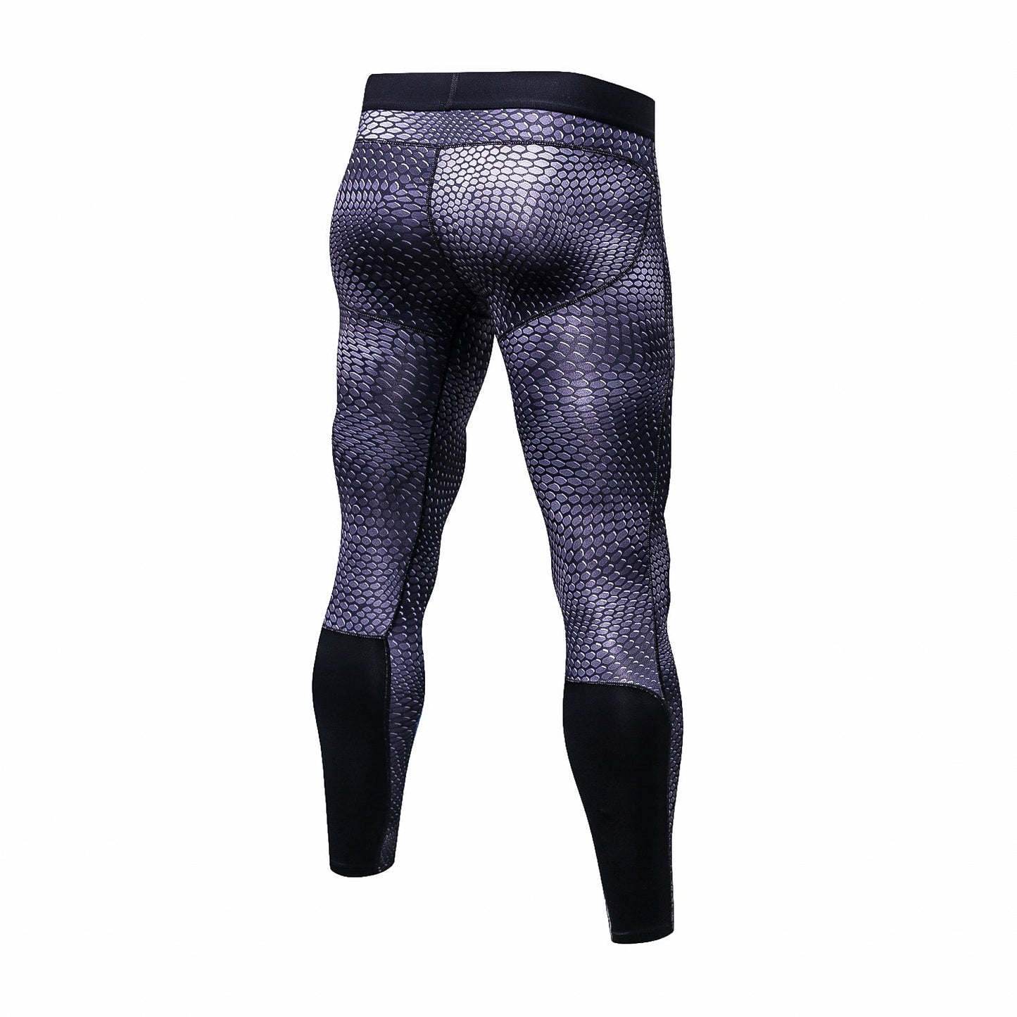 Mens Compression Pants 3D Snake Skin Printed Running Tights Quick Dry Performance Workout Leggings Yoga Gym Base Layer LANBAOSI