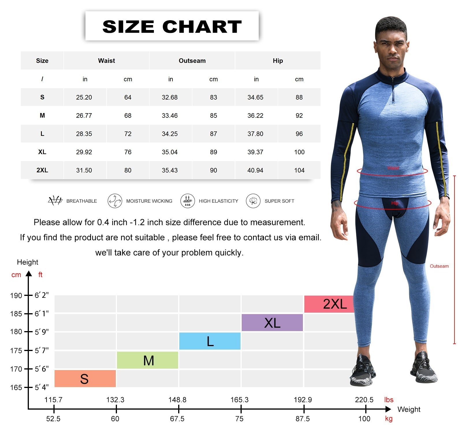 Mens Compression Pants Running Tights Quick Dry Workout Athletic Long Gym Base Layer LANBAOSI