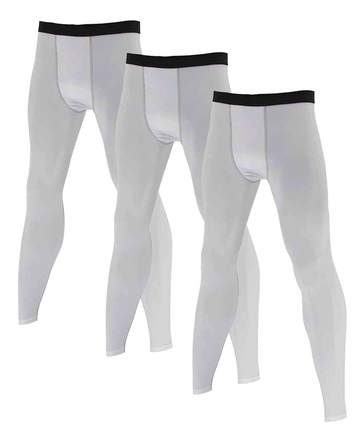 Mens Compression Pants Running Tights Sport Leggings Base Layer 3 Pack LANBAOSI