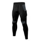 Mens Compression Pants Running Tights Workout Leggings Quick-Dry Baselayer Waist Elsatic Splice Underwear with Pocket LANBAOSI