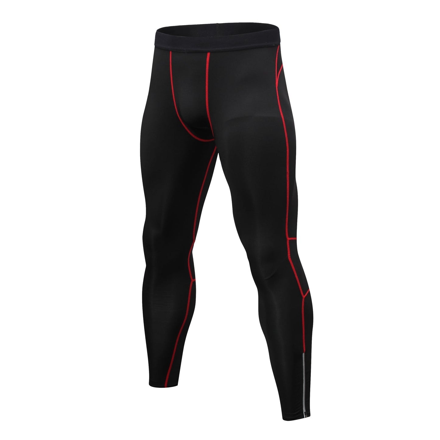 Mens Compression Pants Waist Elastic Ankle Zip Leggings Running Workout Sports Yoga Tights Athletic Activewear Baselayer LANBAOSI