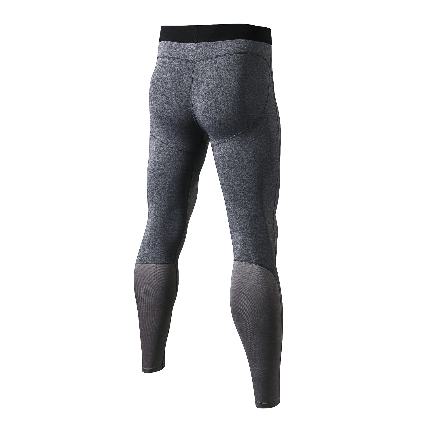 Frontwalk Mens Compression Pants High Waisted Leggings Cool Dry Tights  Running Athletic Sport Pant Elastic Waist Base Layer Gray M 