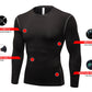 Mens Compression Shirts Quick Dry Running Long Sleeve T-Shirt Sports Athletic Top LANBAOSI