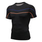 Mens Compression Short Sleeve Shirts Sports Workout Athletic Active Baselayer Tops Splice Stretch Performance T-shirt LANBAOSI