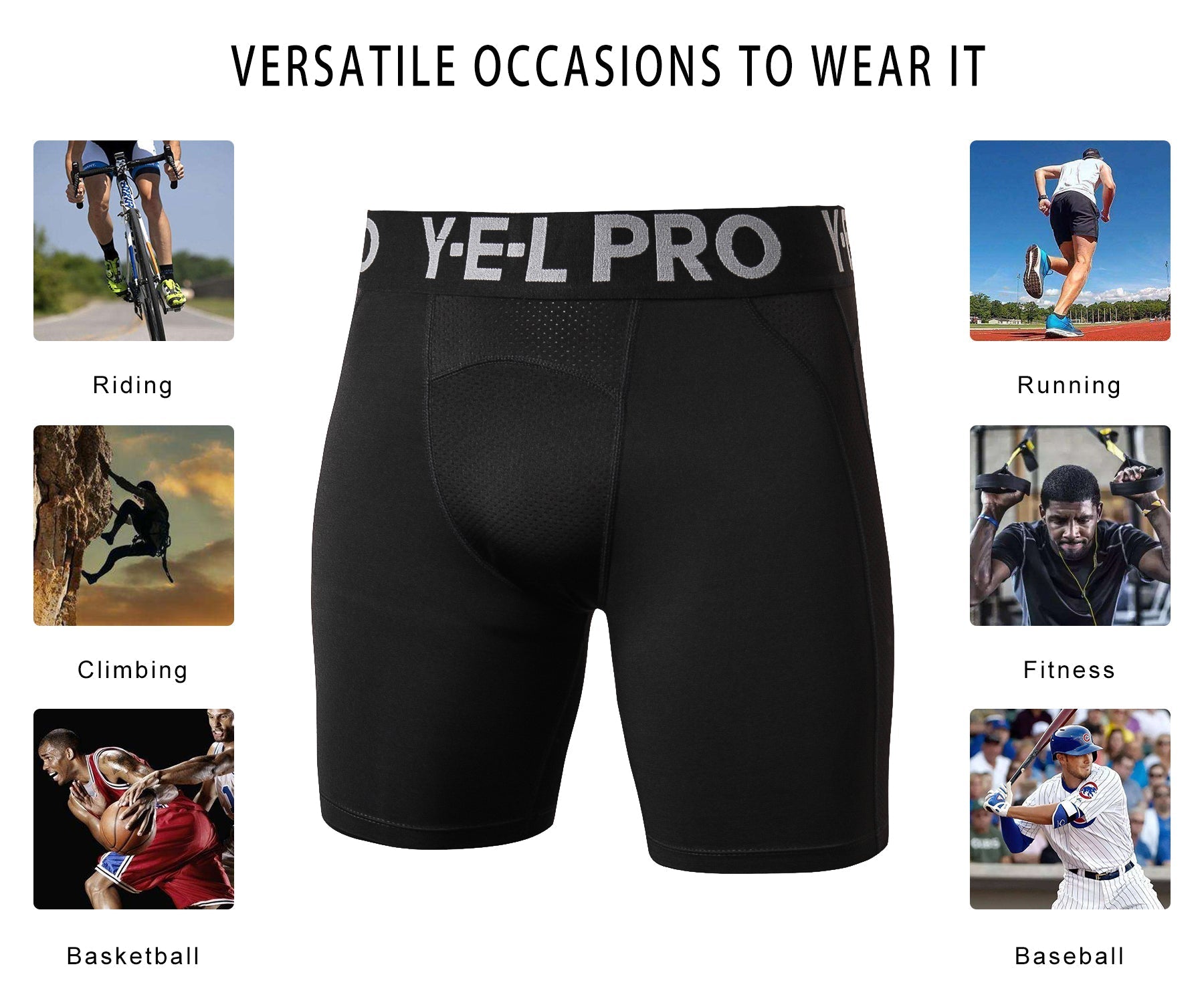 Mens Compression Shorts Athletic Underwear Running Gym Shorts Sports P –  LANBAOSI