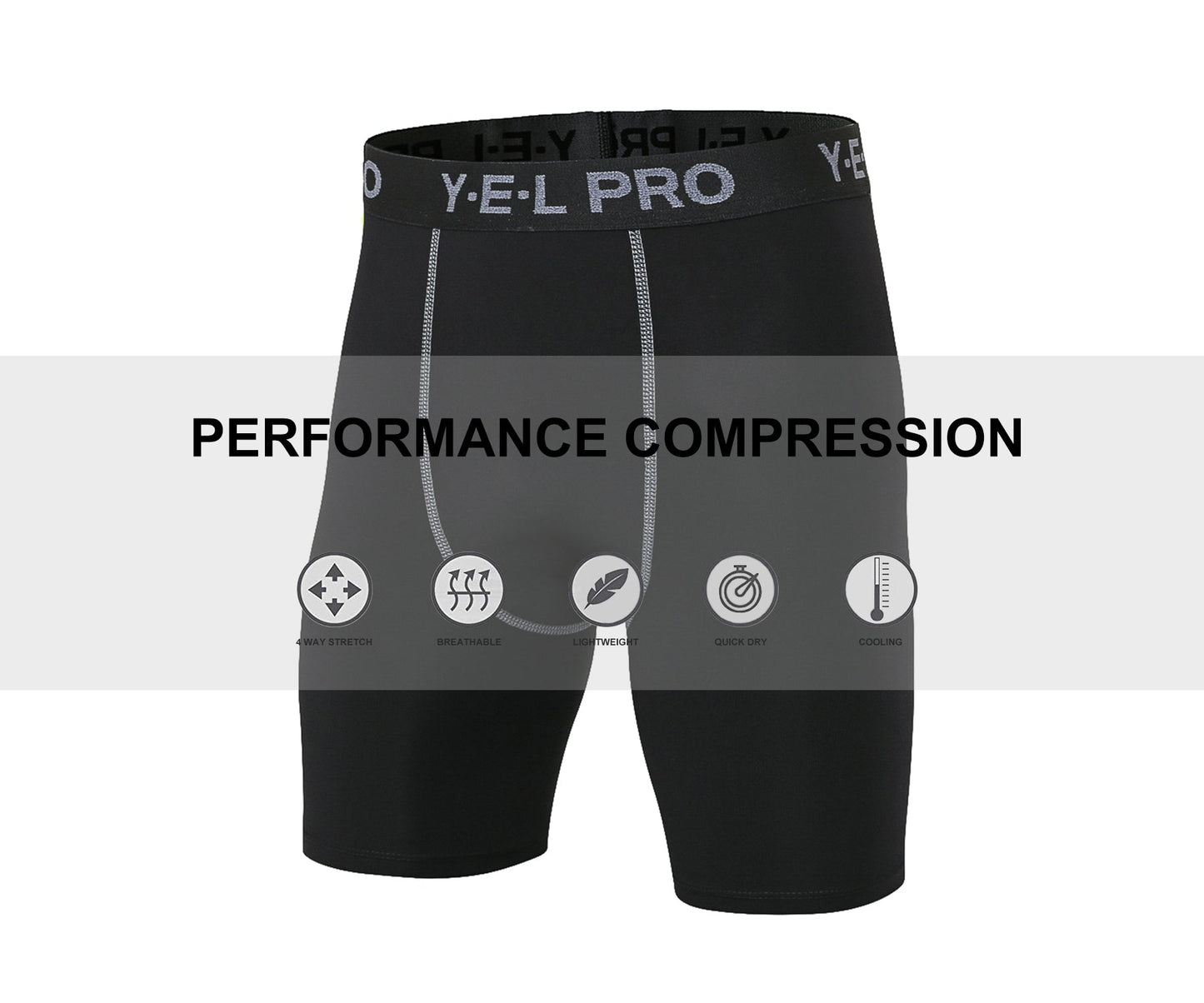 Mens Compression Shorts Quick Dry Running Tights Gym Shorts Sports Underwear LANBAOSI