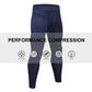 Mens Comprssion Pants with Pockets Workout Clothes Gym Fitness Leggings Running Yoga Tights Thermal Baselayer Underwear LANBAOSI