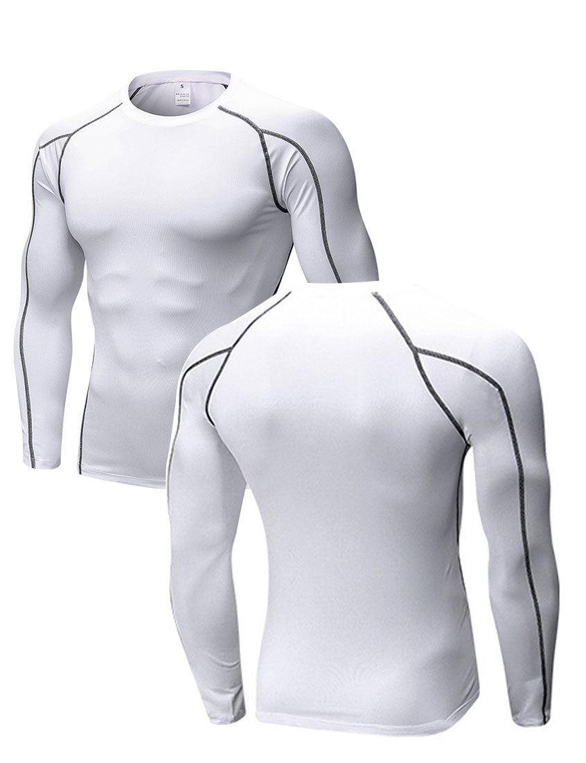 Mens Cool Dry Baselayer Shirt Long Sleeve Compression Workout Shirts LANBAOSI