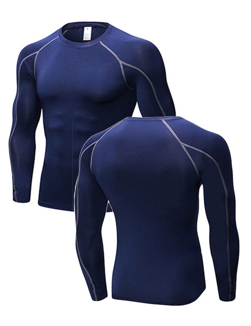 LANBAOSI Men Workout Set Compression Shirt and Pants Male Sports