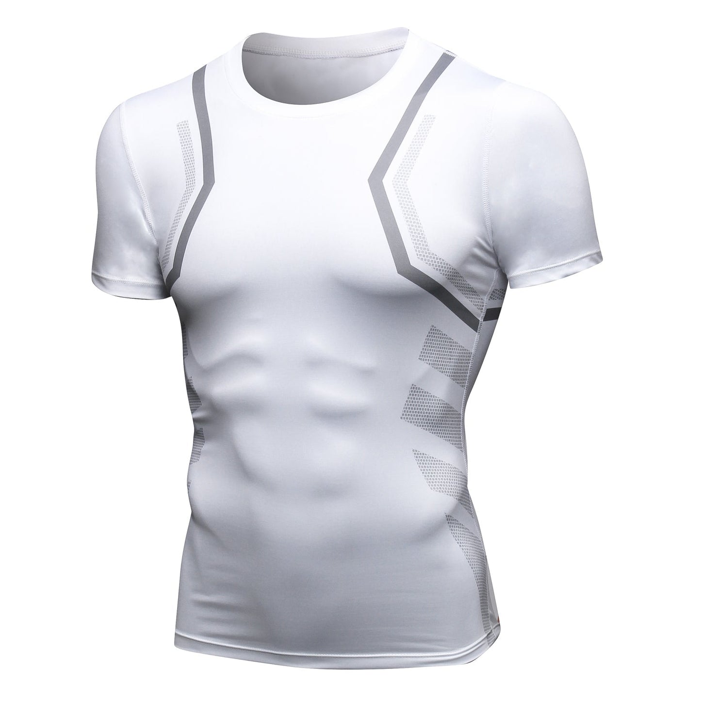 Mens Cool Dry Comrpession Short Sleeve Shirts Tummy Control Muscle Trainer Athletic Baselayer Sports Active T-Shirts LANBAOSI