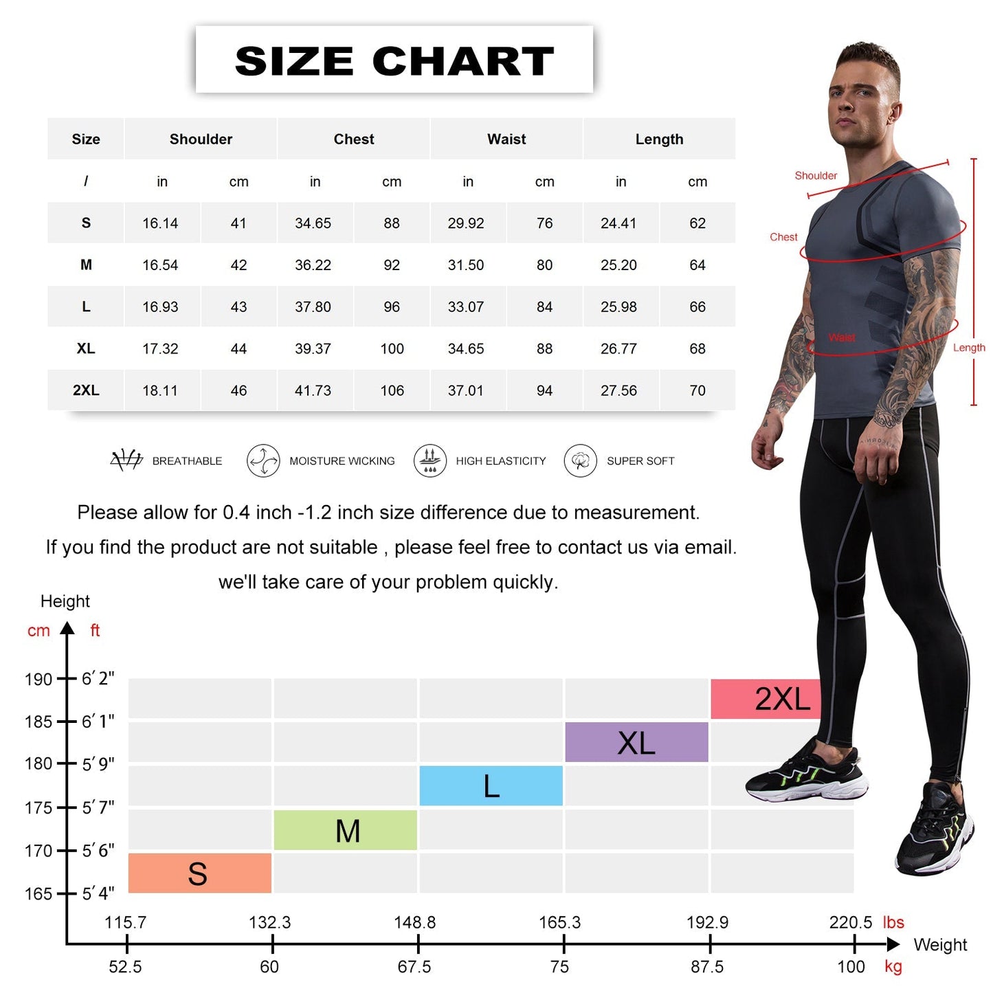 Mens Cool Dry Comrpession Short Sleeve Shirts Tummy Control Muscle Trainer Athletic Baselayer Sports Active T-Shirts LANBAOSI