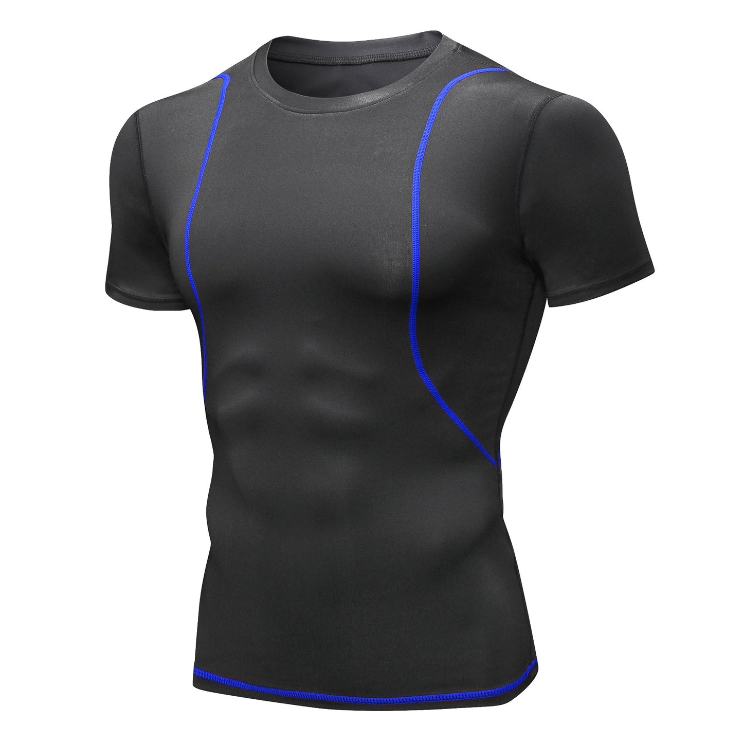 Mens Cool Dry Short Sleeve Shirt Compression T-shirt Sports Under Baselayer Tops Running Shirts Athletic Workout Shirt LANBAOSI