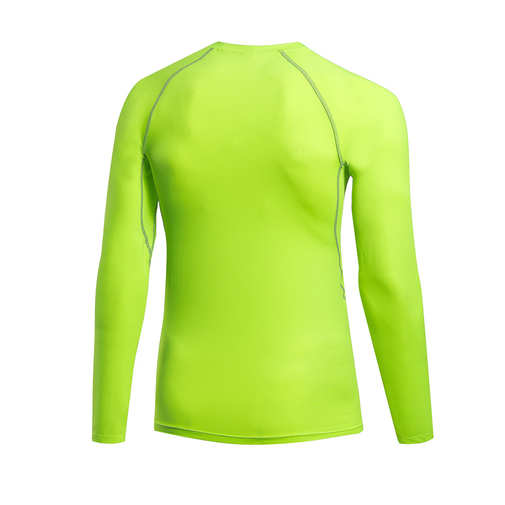 Mens Long Sleeve Compression Shirts Quick Dry Athletic Base Layer Sports Top LANBAOSI