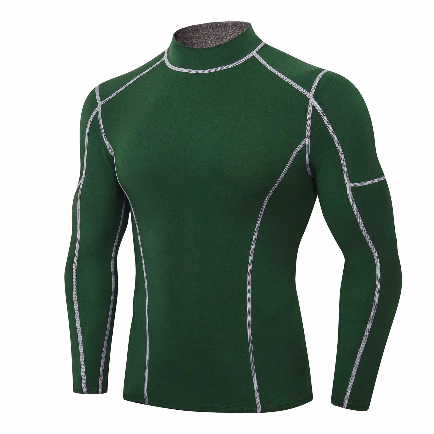 Mens Mock Turtleneck Compression Long Sleeve Shirts Football Undershirt Sports Base Layer LANBAOSI