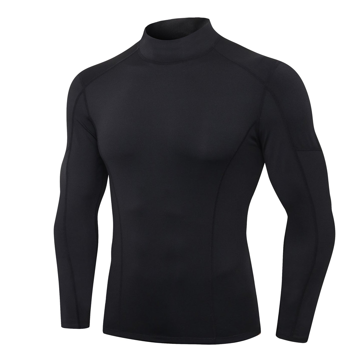 Mens Mock Turtleneck Compression Long Sleeve Shirts Football Undershirt Sports Base Layer LANBAOSI