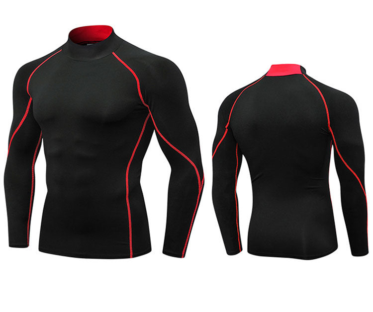 Mens turtleneck compression outlet shirt