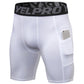 Mens Running Compression Shorts with Pocket Cool Dry Underwear 3 Pack LANBAOSI