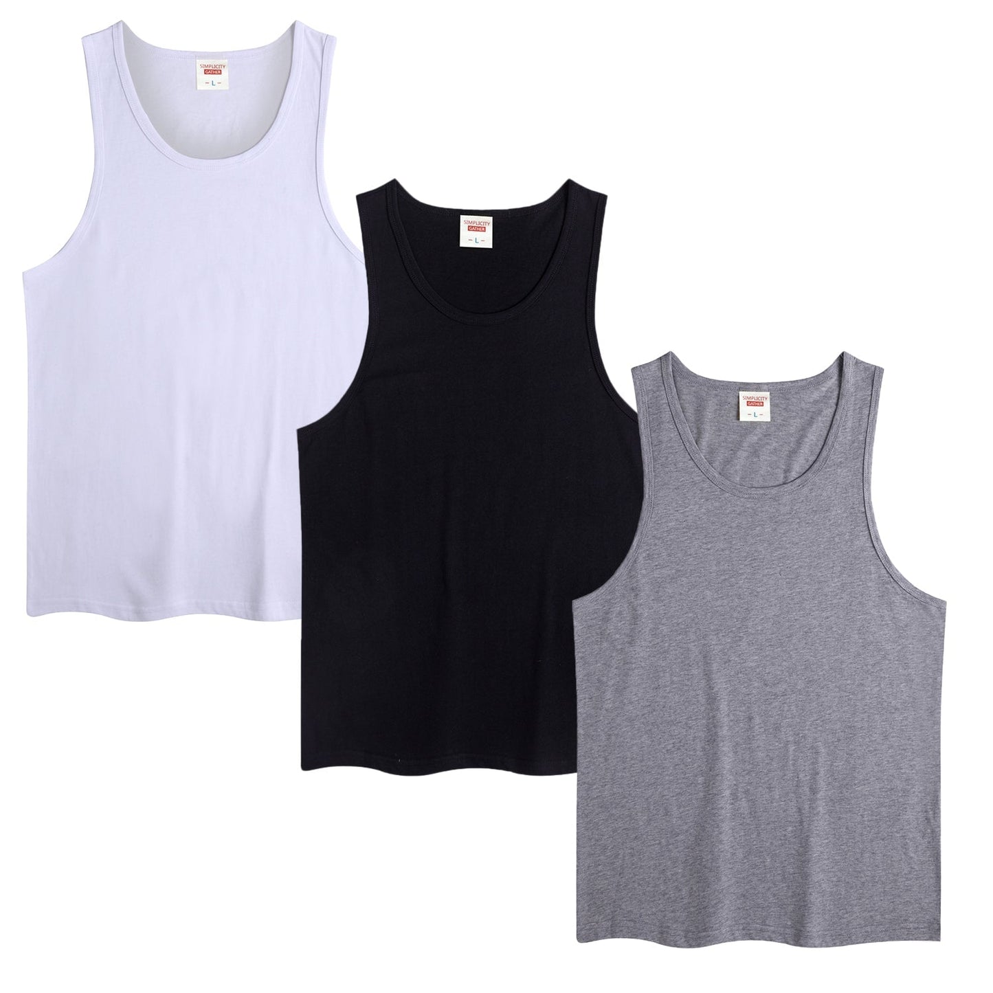 Mens Tank Tops Sleevelss Lightweight Undershirt Multipack LANBAOSI