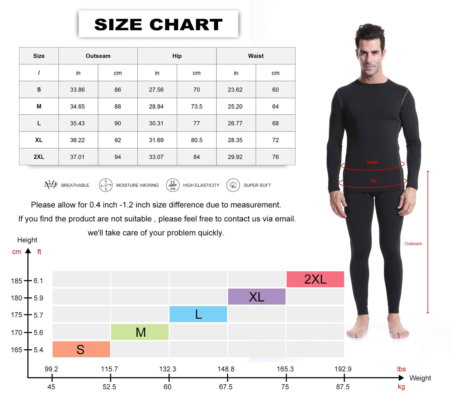 Mens Thermal Compression Tights Sports Leggings Fleece Winter Base Layer LANBAOSI