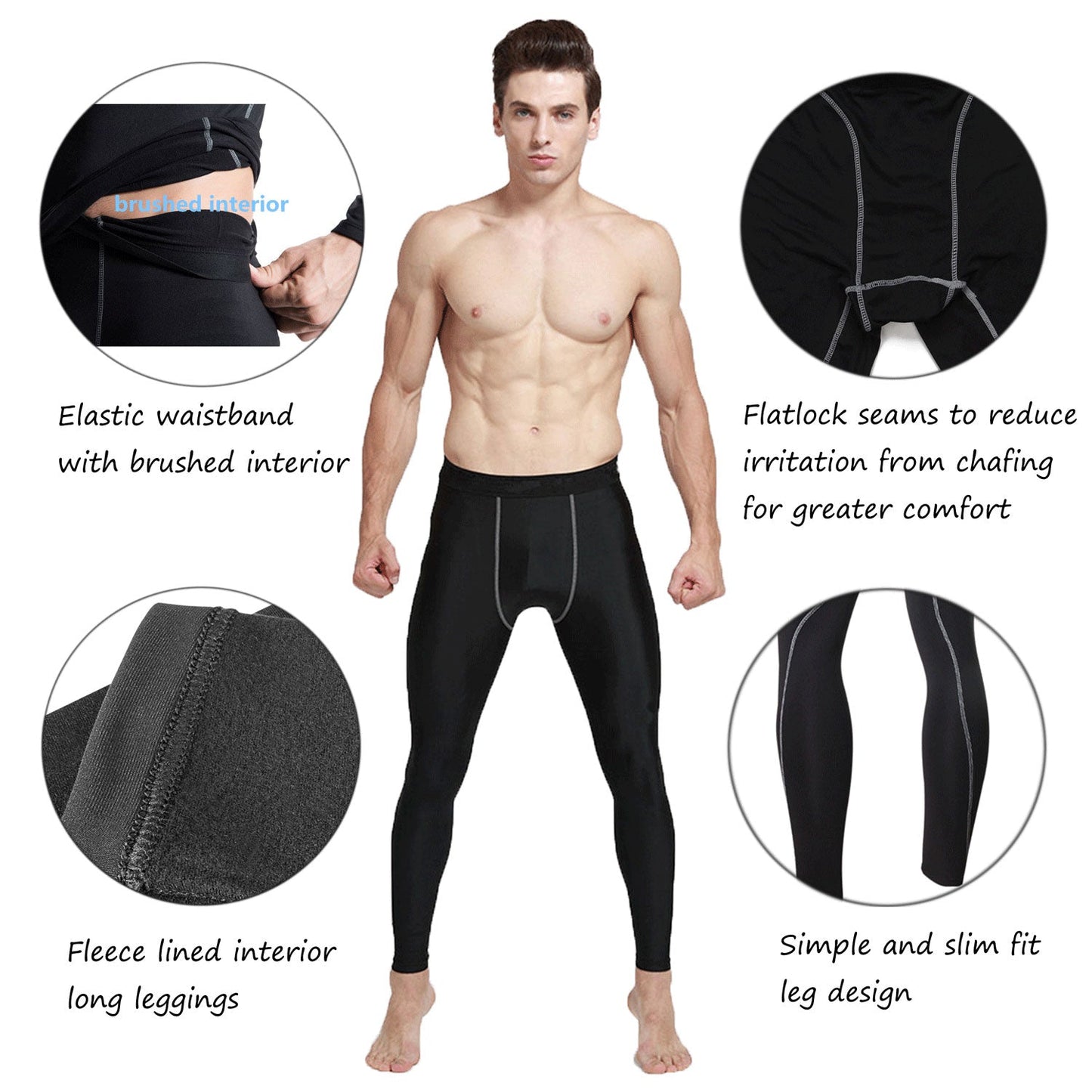 Mens Thermal Underwear Pant Long Johns Legging Base Layer Bottom LANBAOSI