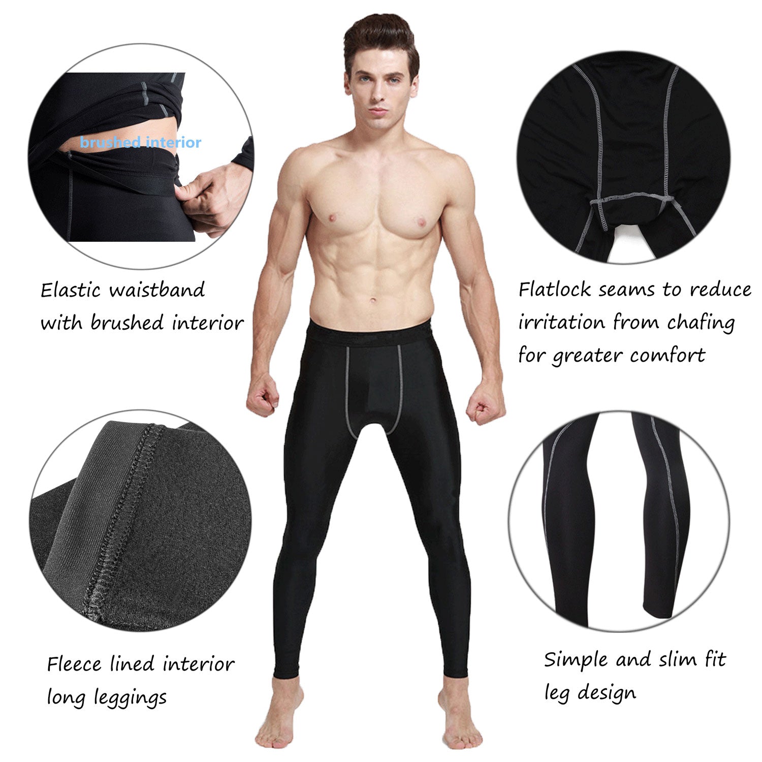 Mens Thermal Underwear Pant Long Johns Legging Base Layer Bottom – LANBAOSI