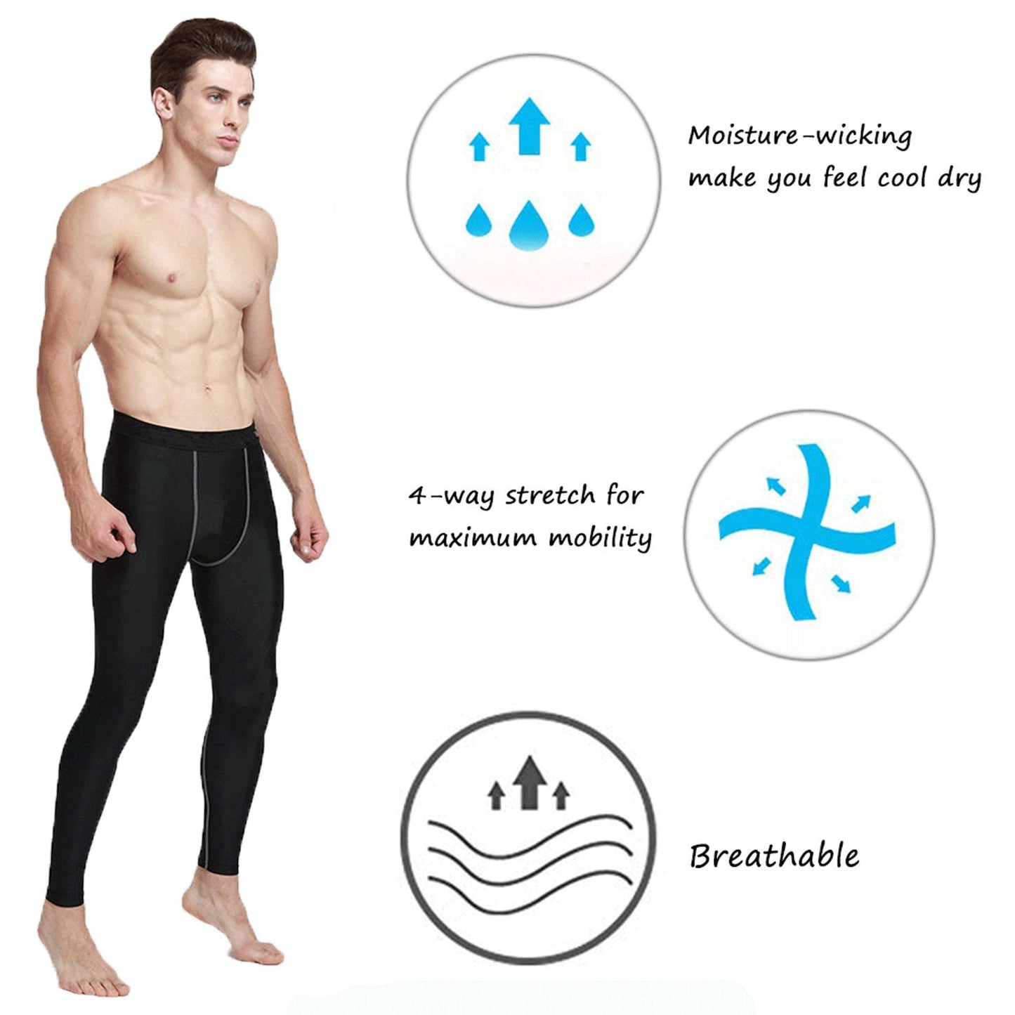 Mens Thermal Underwear Pant Long Johns Legging Base Layer Bottom LANBAOSI