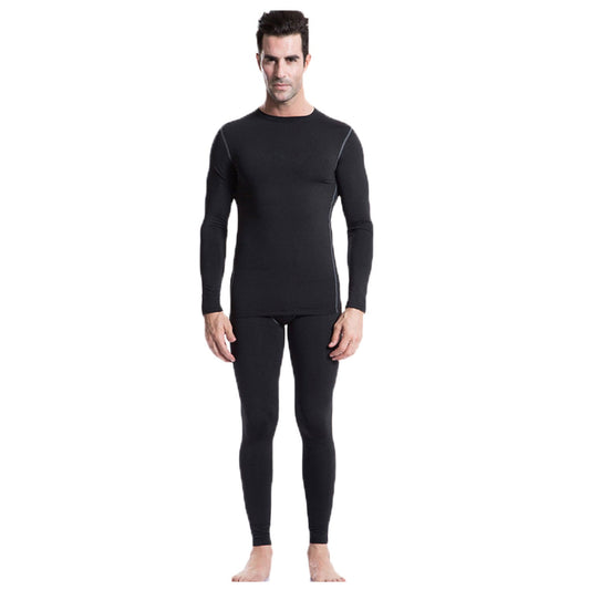 Mens Thermal Underwear Set, Fleece Long Johns Top and Bottom LANBAOSI