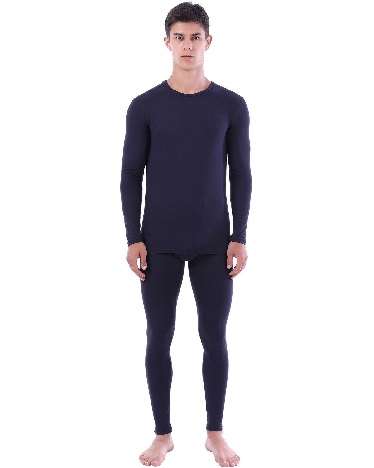 Thermal Underwear for Men Ultra Thin Long Johns Set Warm Base Layer for Cold