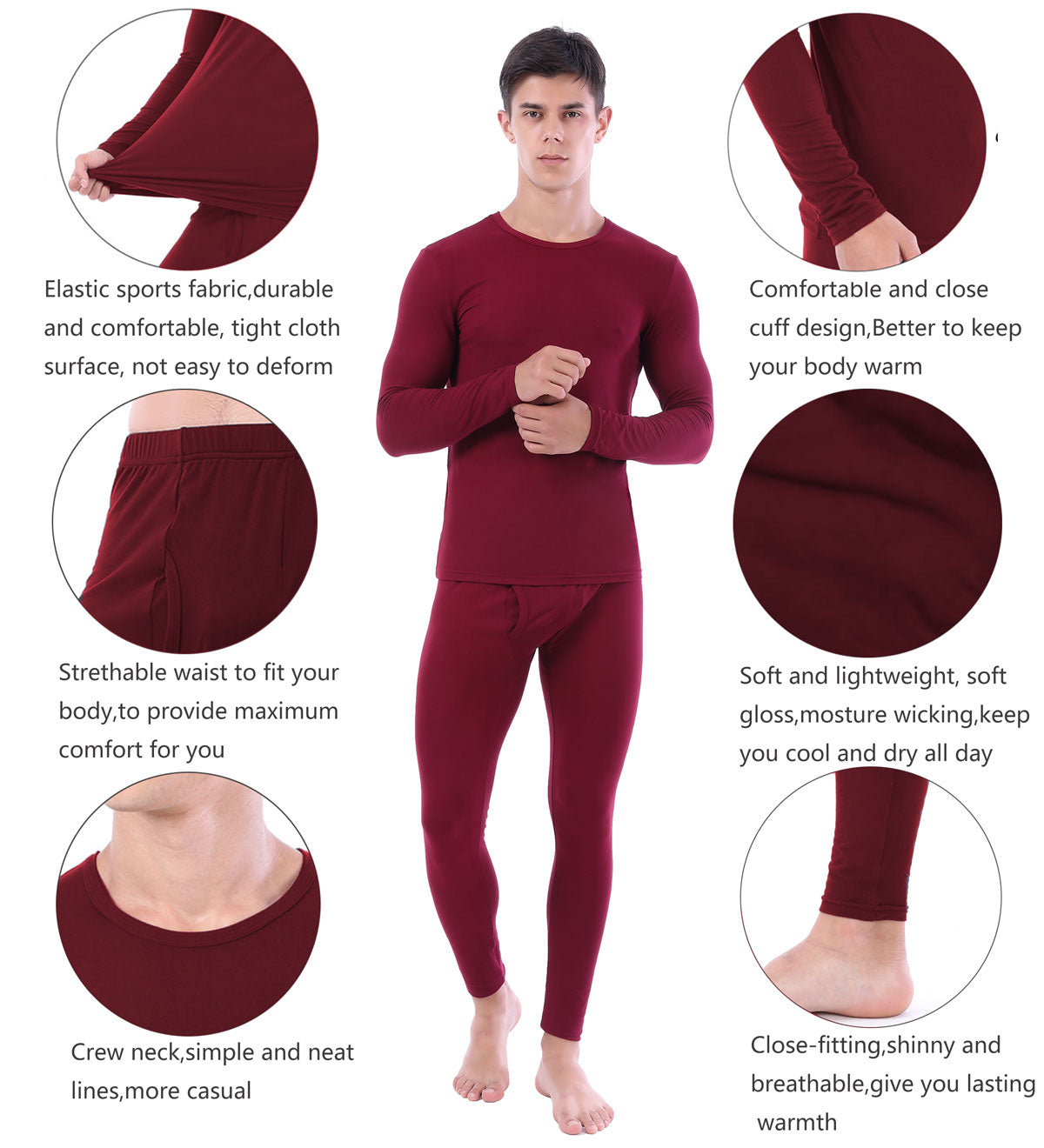 Women’s Thermal Underwear Base Layer Long Johns Set Winter Sports Top and  Bottom Suits, Purple