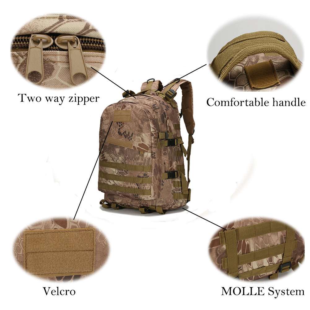 Outdoor Hiking Backpack Molle Pouch Waterproof Lightweight Rucksack LANBAOSI